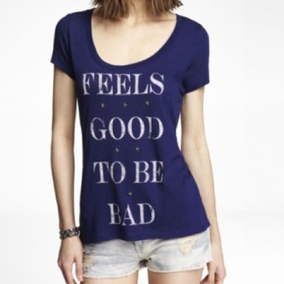 Express Studded Graphic Tee - Good to be Bad