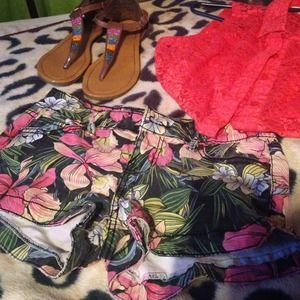 Flower printed shorts