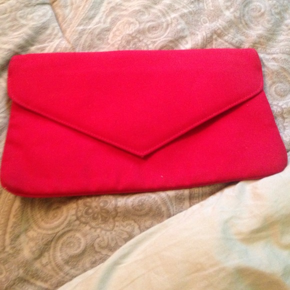 Red envelope style clutch