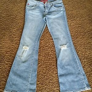 Distressed Denim Jeans