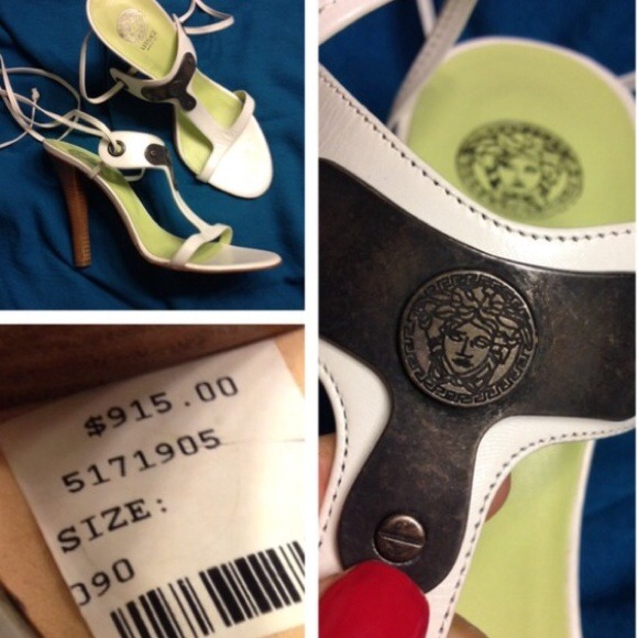 Brand New White Versace Sandals