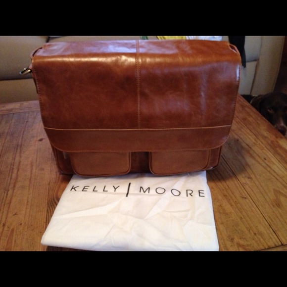 SALE ALERT!! Kelly Moore brown messenger bag!