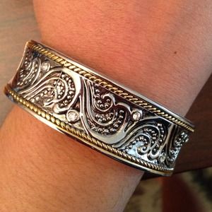Silver and gold plated bangle 😃