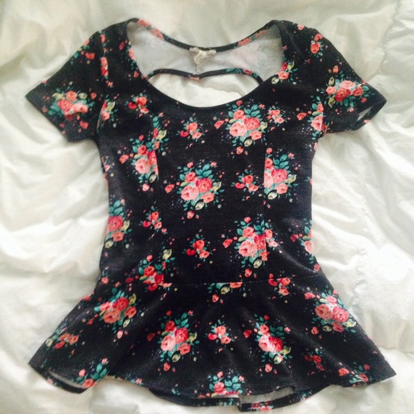 Cute floral peplum top