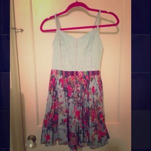 Urban Outfitters floral & denim dress