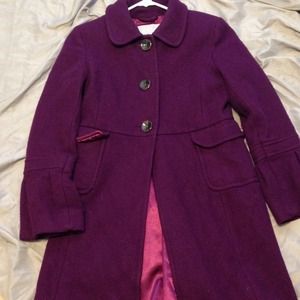 Dark purple warm wool coat