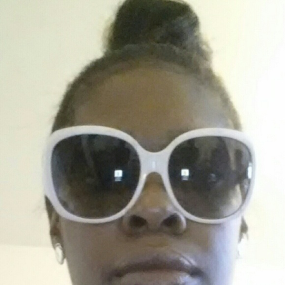 Salvatore Ferragamo White Oversized Sunglasses With Rhinestones