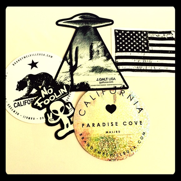 Brandy Melville Stickers lot UFO alien bad luck