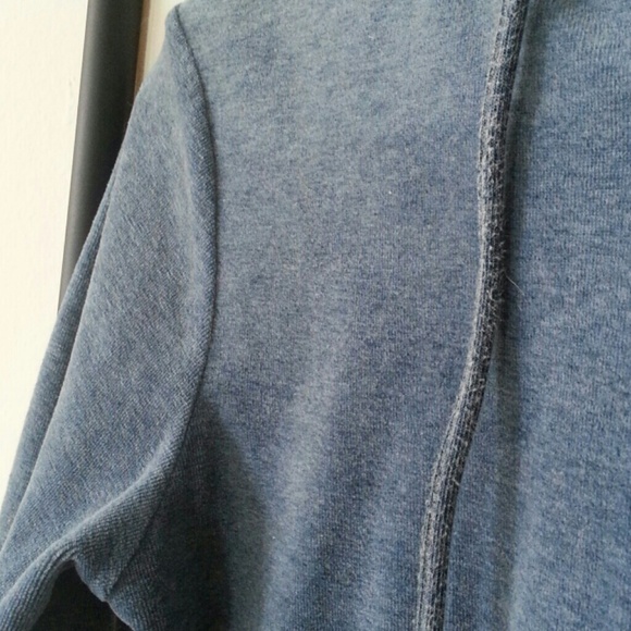 Sold    Hooded Blue Velour Sweater - Picture 2 of 2