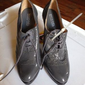 Funky Grey & Black patent leather shoes