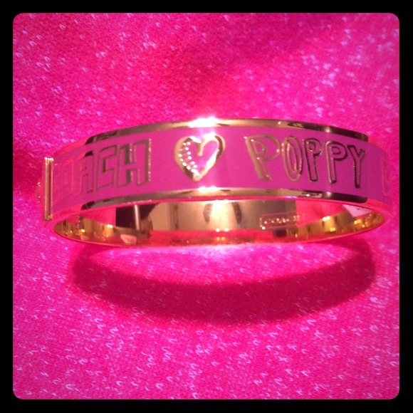 🎀PINK & GOLD POPPY COACH BANGLE🎀