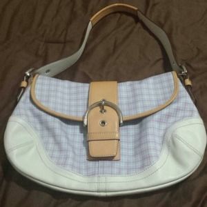 Coach pink /blue/white handbag.