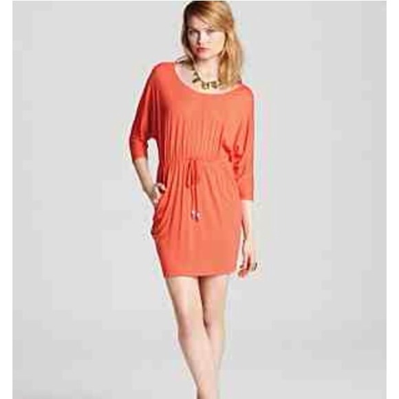 Rachel Roy Drawstring Pink and Tan Dress - Picture 1 of 2