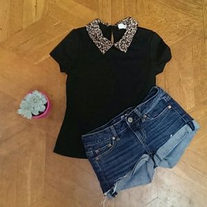 Leopard collar shirt