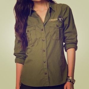 Forever 21 military shirt