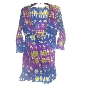 Tie dye bathing suit coverup