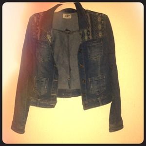 Jolt tribal print jean jacket