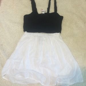Brandy Melville black top: $13 white skirt: $9