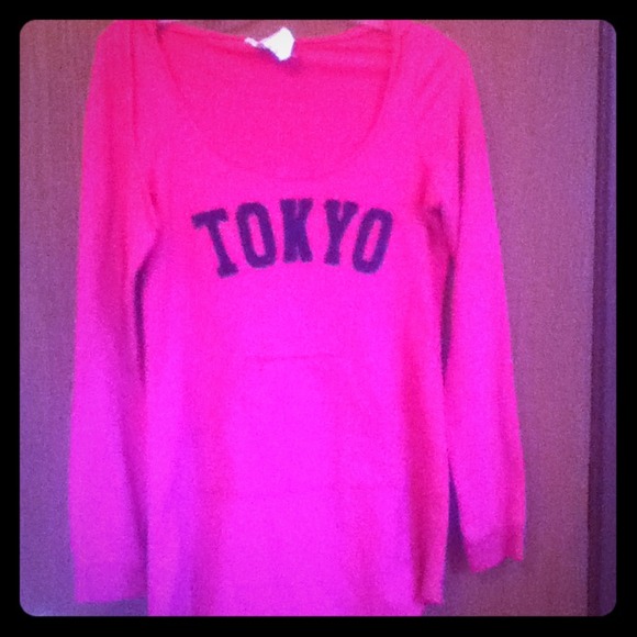 Hot pink Tokyo hoodie/shirt