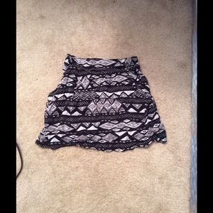 Black Aztec skirt
