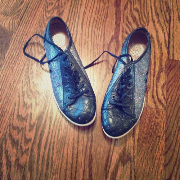 Black sparkly sneakers