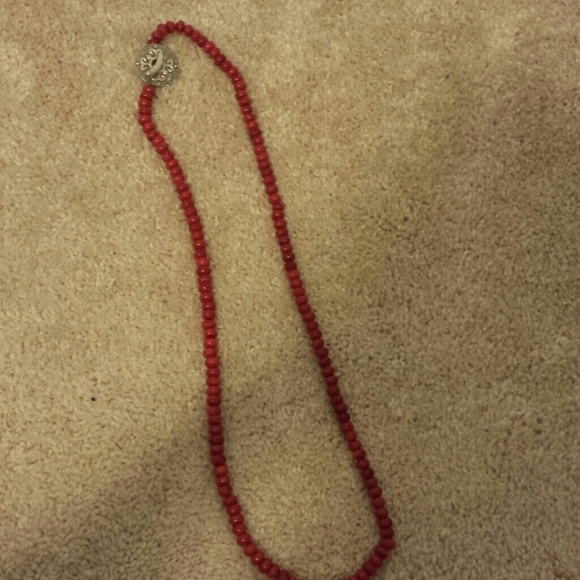 Red bead necklace
