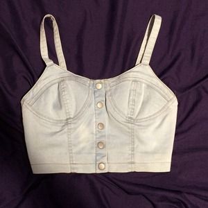 Forever 21 denim bustier size S  (PAYPAL ONLY )