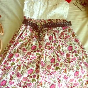 Strapless spring dress