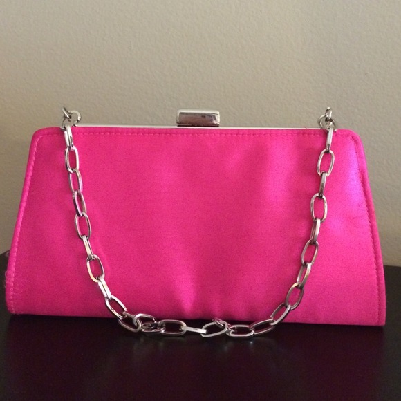 Bijoux Terner Pink Satin Evening Clutch