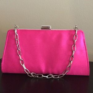 Bijoux Terner Pink Satin Evening Clutch