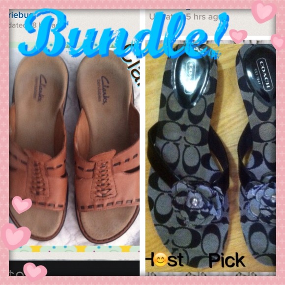 Coach Shoes - Coach Size 8 Sandals Gently Used & Clarks