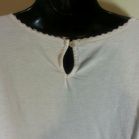 SOLD-Blush lace top by LOFT - Picture 3 of 4