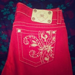Red Miss Me Skinny Jeans