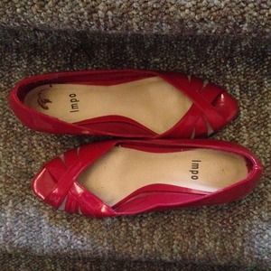 Red summer short heel size 6.5