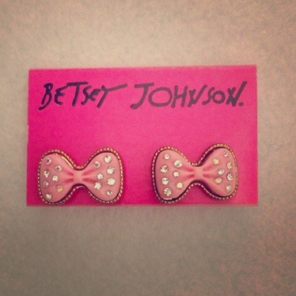 Accessories - Betsey Johnson Bow Earrings