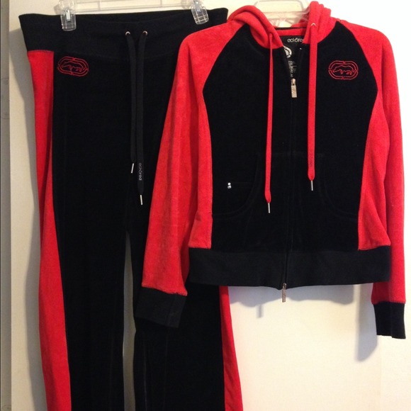 Black & Red ECKORED jump suit.Medium Size-stretchy