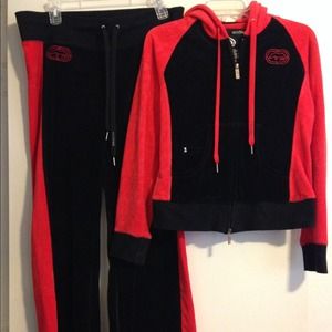 Black & Red ECKORED jump suit.Medium Size-stretchy
