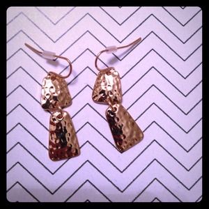 Bundled!!!!Hammered gold earrings