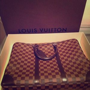 Louis Vuitton canvas briefcase, never used!!!