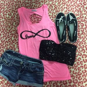 black sequin bandeau