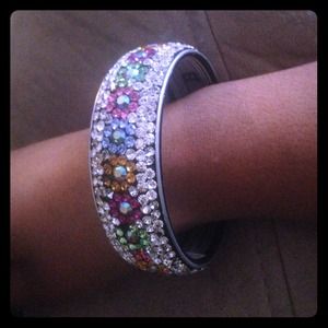 Swarovski Clear and muti-Color Crystal Bangle