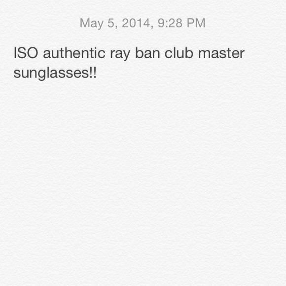 ‼️ISO ONLY!! Looking for ray ban club masters!!‼️
