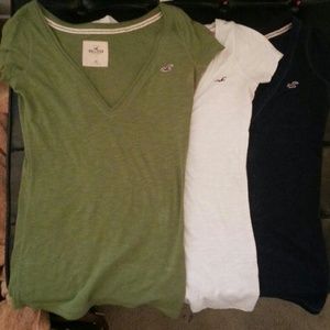 Hollister V neck t-shirt bundle
