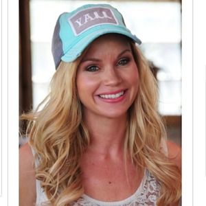 Y'all Monogrammed distressed cap