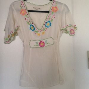 Nanette Lepore silk floral top size 10!