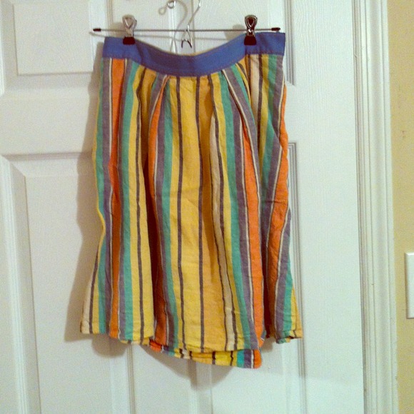 Stripe a-line skirt