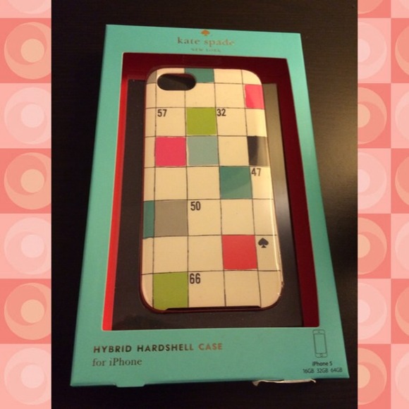 ♠️Kate Spade Crossword Hardshell iPhone Case