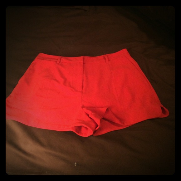 SOLD Red high waisted shorts