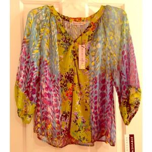 BRAND NEW Flowy Colorful Blouse