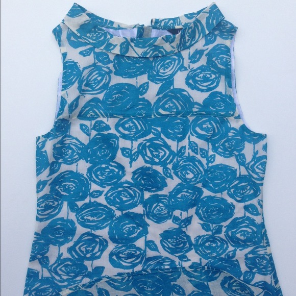 Jcrew rose printed lined sleeveless shirt - Picture 2 of 3